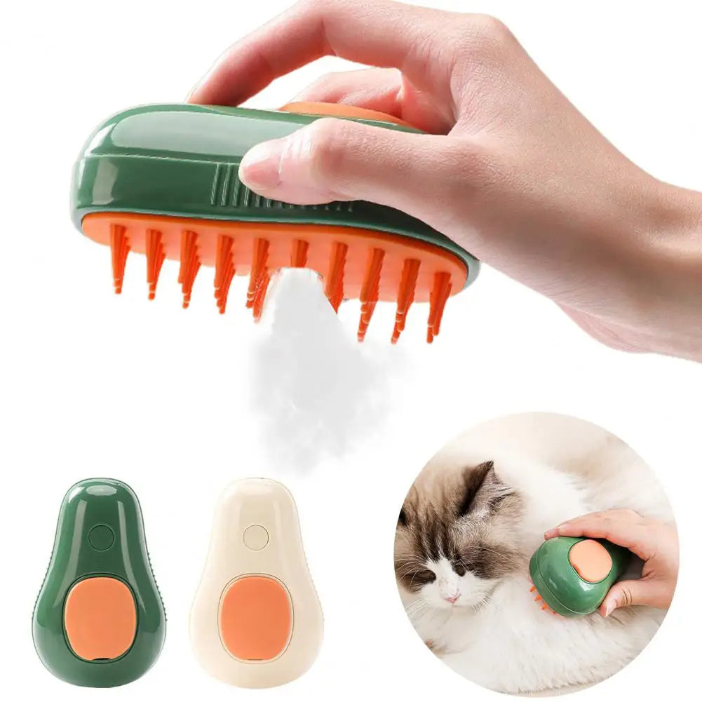 Avocado Steam Cat Brush - Gentle Grooming & Relaxing Massage