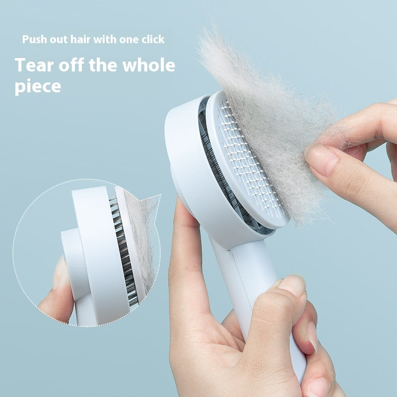 Self-Cleaning Pet Comb - Gentle Grooming for Happy Cats & Dogs