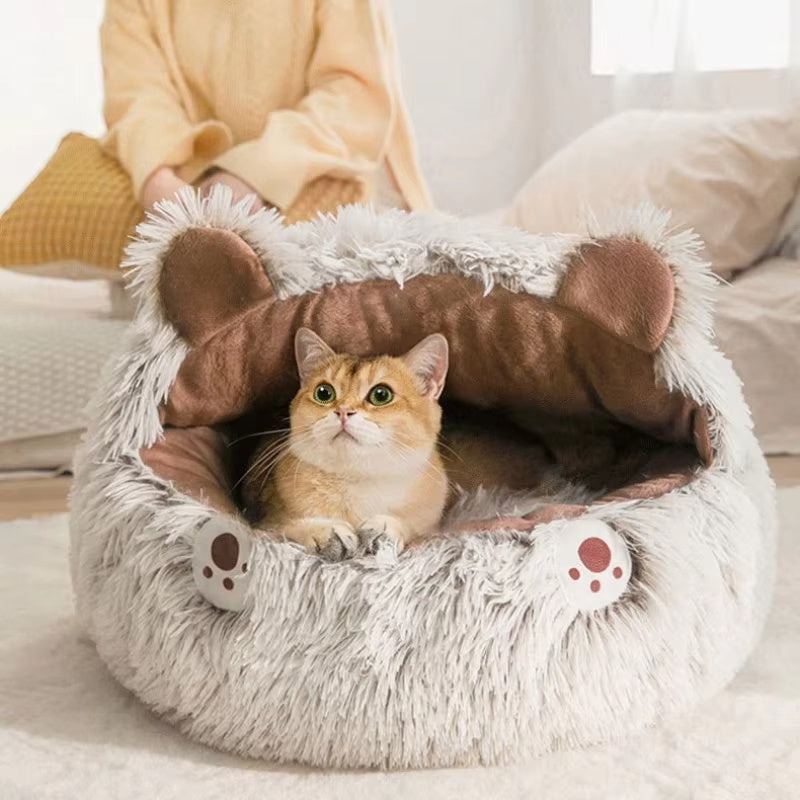 Soft Plush Pet Nest - Warm Cushion for Cats & Dogs