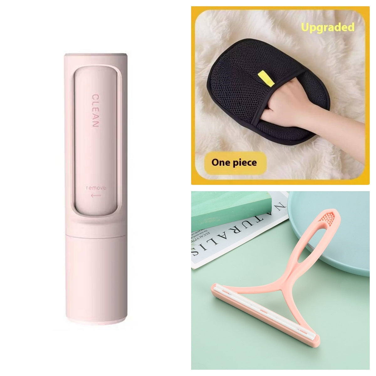 Reusable Pet Hair Remover - Self-Cleaning Brush for Cats & Dogs