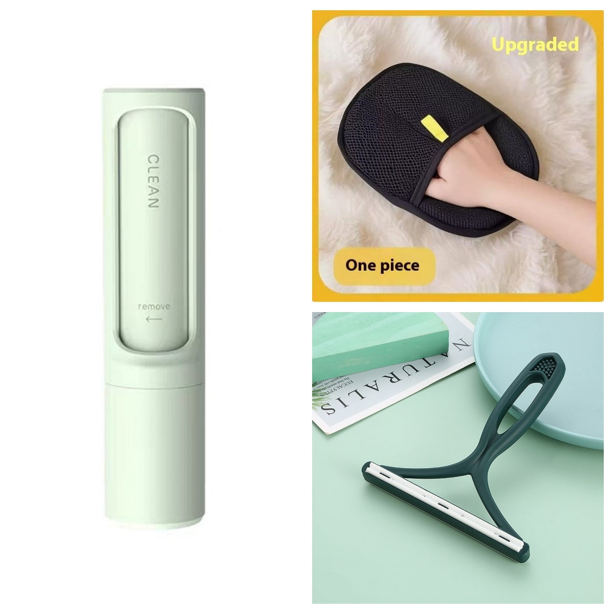 Reusable Pet Hair Remover - Self-Cleaning Brush for Cats & Dogs