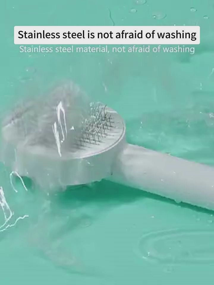 Self-Cleaning Pet Comb - Gentle Grooming for Happy Cats & Dogs