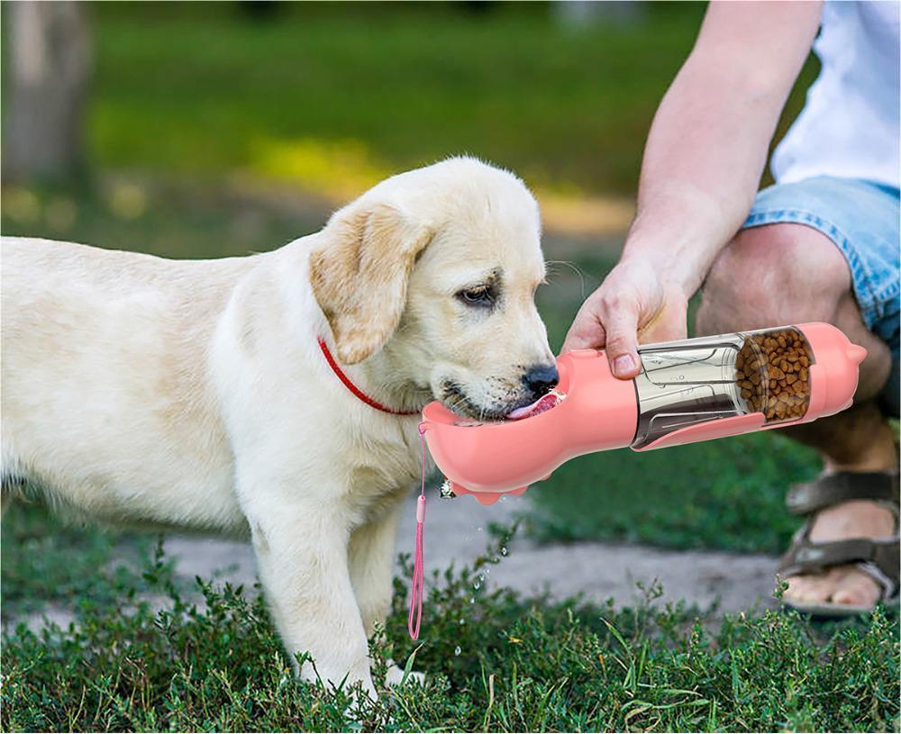 3-in-1 Pet Travel Bottle with Bowl & Storage
