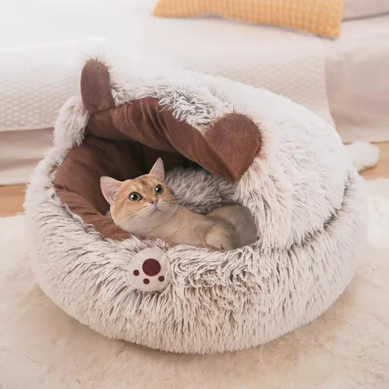 Soft Plush Pet Nest - Warm Cushion for Cats & Dogs