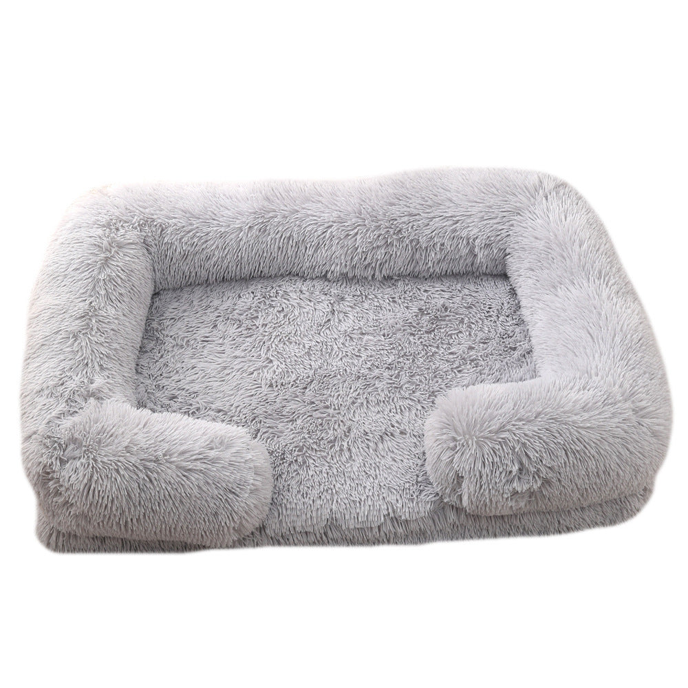 Plush Dog Bed - Cozy Round Nest for Cats & Pups