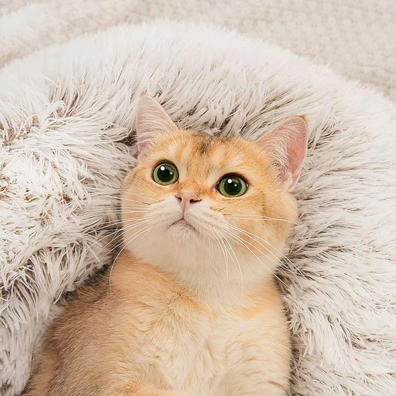 Soft Plush Pet Nest - Warm Cushion for Cats & Dogs