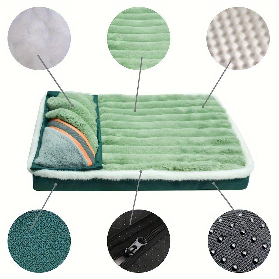 Memory Foam Dog Bed - Relaxing Comfort, Easy to Wash