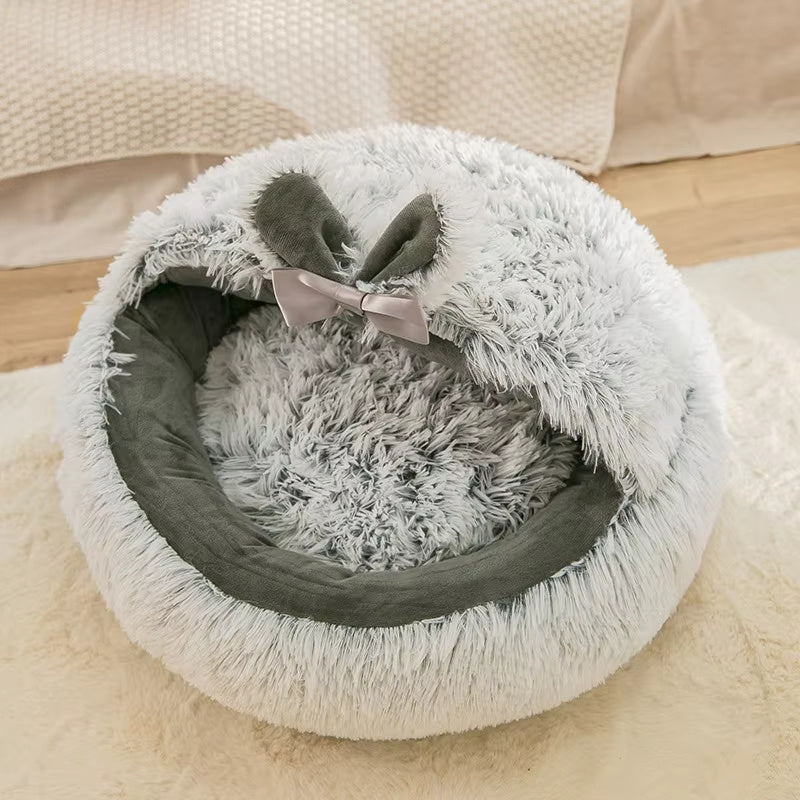 Soft Plush Pet Nest - Warm Cushion for Cats & Dogs