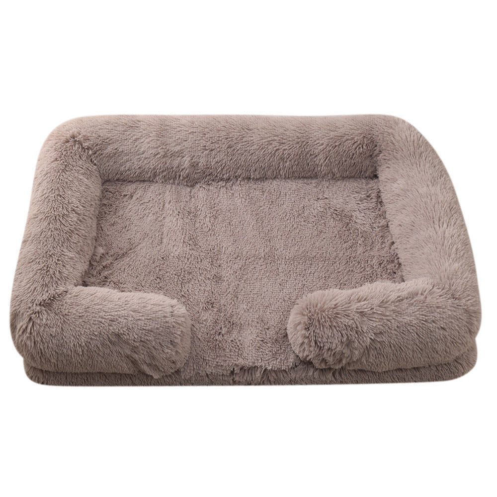 Plush Dog Bed - Cozy Round Nest for Cats & Pups
