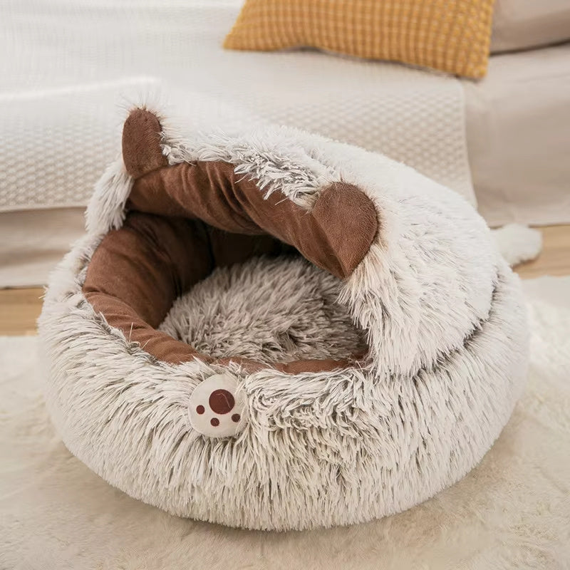 Soft Plush Pet Nest - Warm Cushion for Cats & Dogs