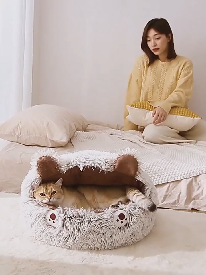 Soft Plush Pet Nest - Warm Cushion for Cats & Dogs